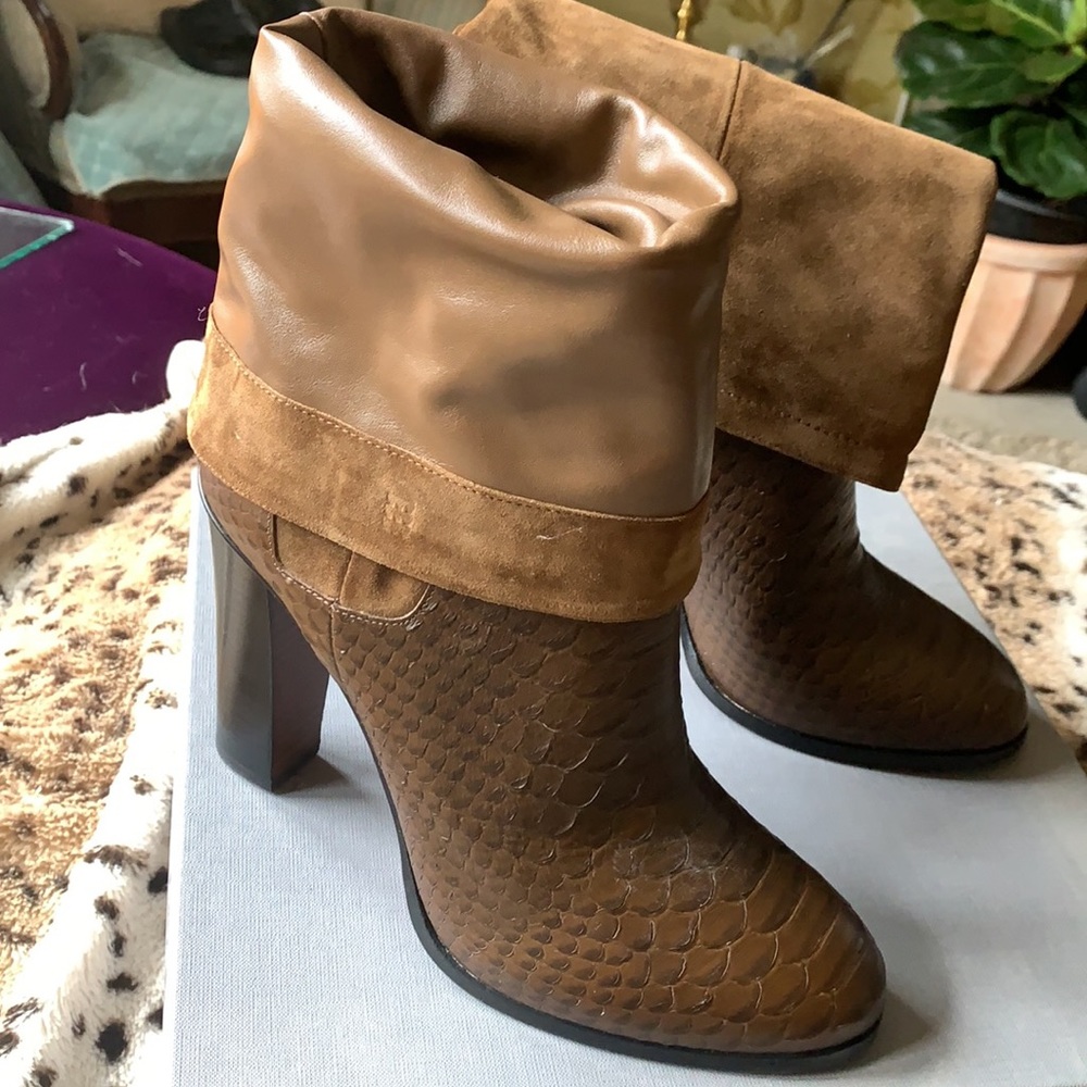VINCE Snake-Suede Boots - Picture 10 of 12